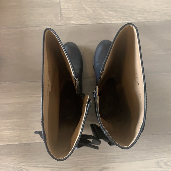 Valentino leather lace up boot flat 39.5 - Picture 14 of 16